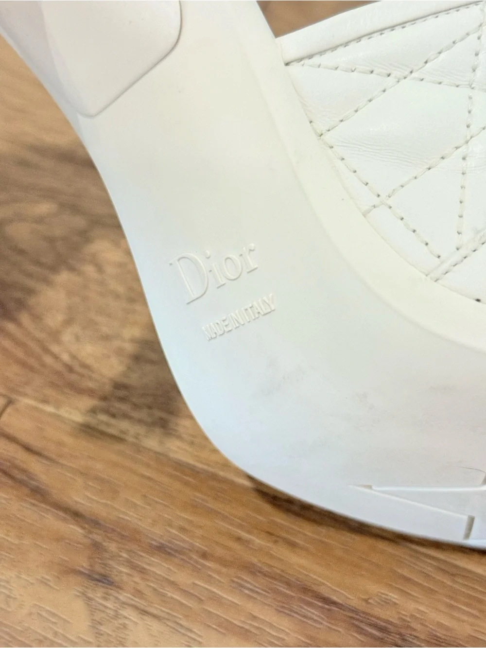 Christian Dior Paris Ivory Quilted Mule Heels EU 38.5 US 8.5
